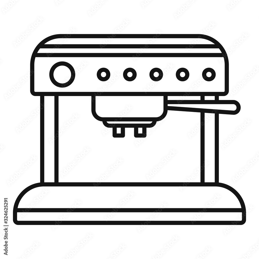 Poster coffee machine maker icon. outline coffee machine maker vector icon for web design isolated on white