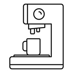 Drip coffee machine icon. Outline drip coffee machine vector icon for web design isolated on white background