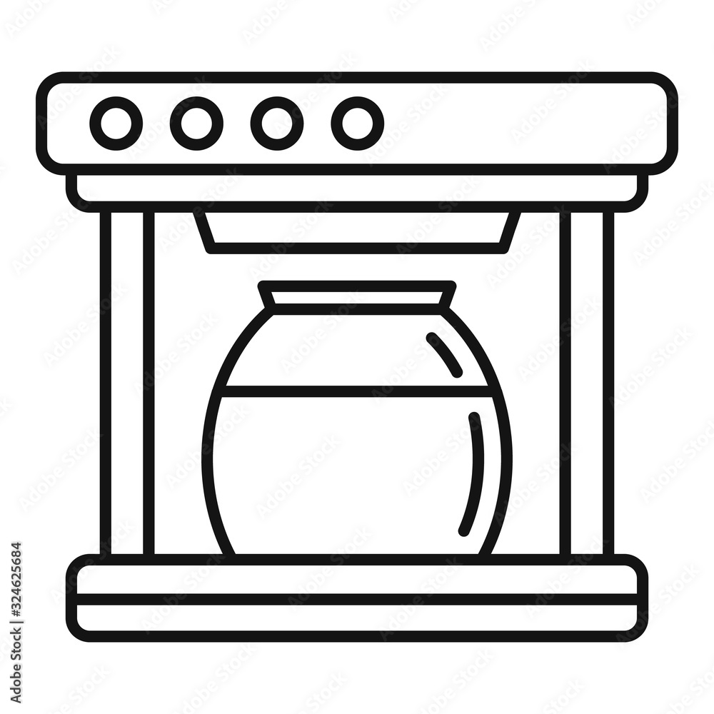 Poster professional coffee machine icon. outline professional coffee machine vector icon for web design iso