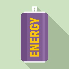 Energy drink icon. Flat illustration of energy drink vector icon for web design
