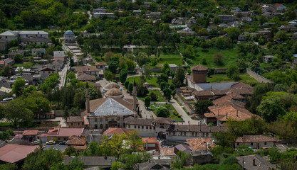 Fototapeta na wymiar View of the Bakhchisaray town