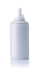 Front view of blank whipped cream bottle