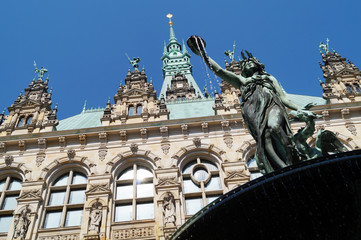 Obraz premium Hamburg Rathaus, Architektur