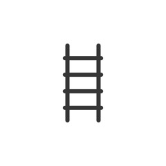 Ladder Icon Flat Vector Illustration