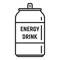 Boost energy drink icon. Outline boost energy drink vector icon for web design isolated on white background