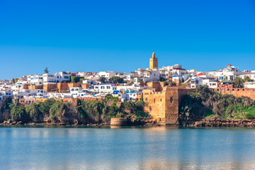 Kasbah der Festung Udayas in Rabat Marokko. Kasbah Udayas ist eine antike Attraktion von Rabat Marokko