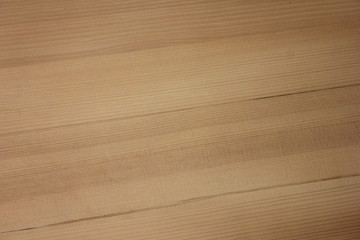 Fitted wooden work top surface. Natural wood at close range