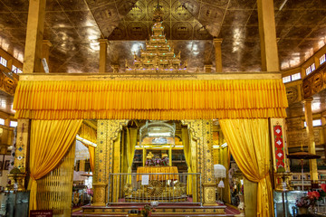 Hpaung Daw U Pagoda on Inle Lake in Burma