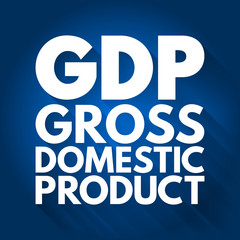 GDP - Gross Domestic Product acronym, business concept background
