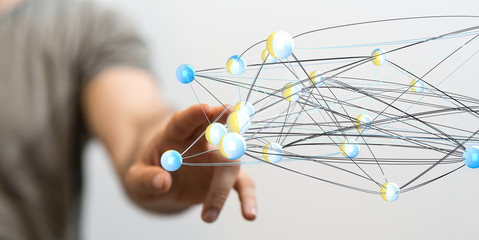 Cloud storage and Computing concept digital