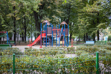 Playground in Park Mirowski, Warsaw Poland
