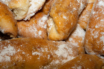 Fresh sweet pastries with nuts