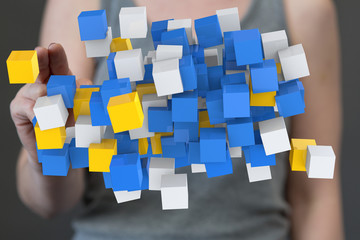 Cloud storage and Computing concept digital