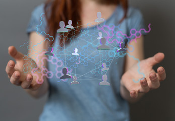 abstract social network scheme, which contains business people