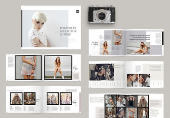 Gray and White Brochure Layout with Black Accents