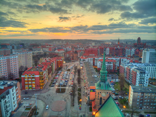 Gdansk city at evening