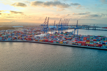 dct terminal port gdansk from above