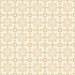 Abstract floral seamless pattern. Geometric flowers on a light background. Wallpaper, paper, fabric, print. Template. Eps 10