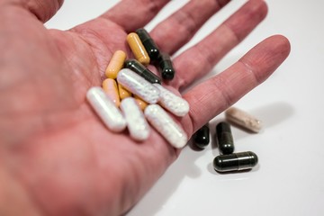 Fototapeta premium Pellets in Hand