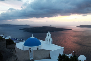 Greek church in santorini
