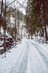 Big Fatra mountains, Slovakia, snowy landscape