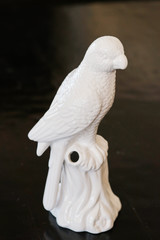 white bird sculpture