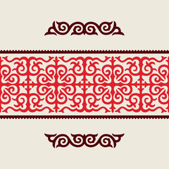 Fototapeta na wymiar Traditional ornament of middle Asia