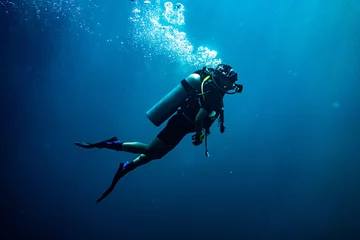 Photo sur Plexiglas Best-sellers Sport Arrêt de sécurité plongée sous-marine
