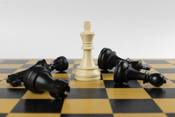 White king won black figures
