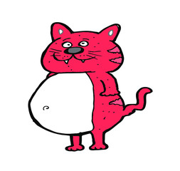 fat cute cat illustration. this is vector illustration.