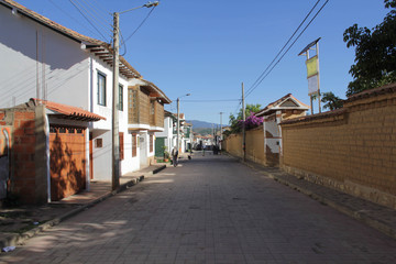 Fototapeta na wymiar Villa de Leyva calle 