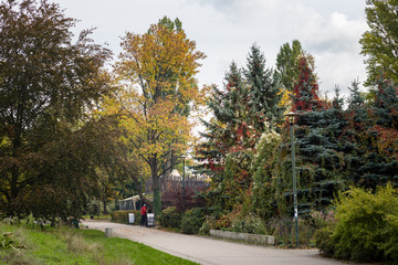 Autumn in Pole Mokotowskie Park, Warsaw, Poland