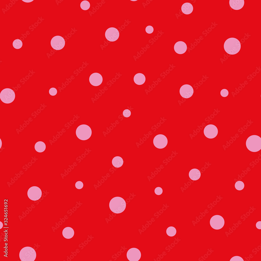 Poster seamless pink dots on background pattern print