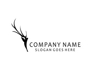 Obraz premium deer animal hunt logo national park design husbandry