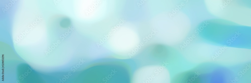 Poster unfocused bokeh landscape format background texture with powder blue, medium turquoise and light cya