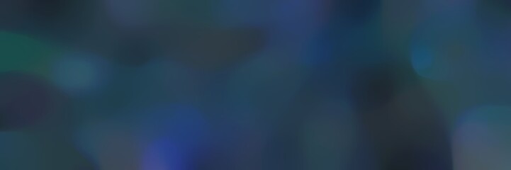 blurred landscape format background bokeh graphic with dark slate gray, dark slate blue and very dark blue colors and free text space