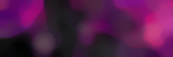 unfocused smooth landscape format background bokeh graphic with very dark violet, medium violet red and purple colors and space for text or image