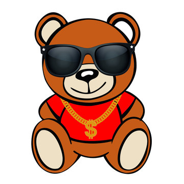 Bear dressed as rapper