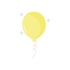Isolated party balloon flat style icon vector design