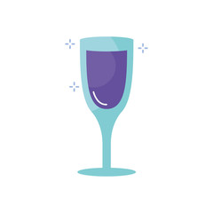 Isolated champagne cup flat style icon vector design