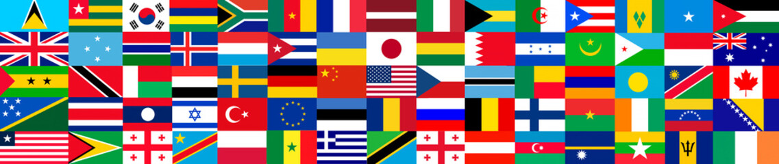 Fototapeta na wymiar Flags of the world