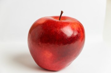 red apple isolated on white background.