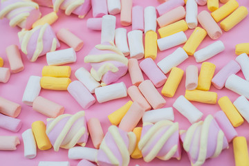 marshmallow pattern background, pastel color dessert, sweet food.