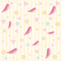 Cute high heels illustration pattern