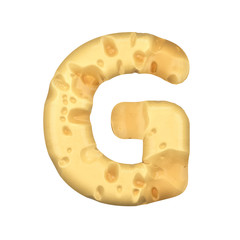 Swiss Cheese Letter - 3D render