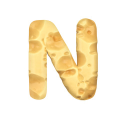 Swiss Cheese Letter - 3D render