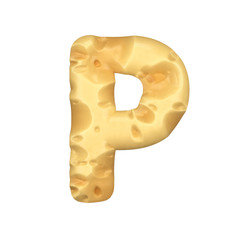 Swiss Cheese Letter - 3D render