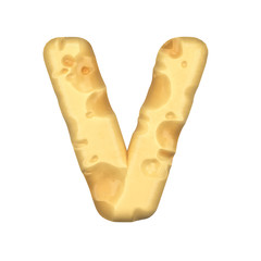 Swiss Cheese Letter - 3D render