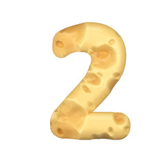 Swiss Cheese Letter - 3D render