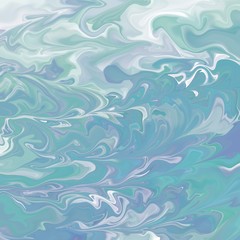 Fototapeta na wymiar Ocean colored marbled background